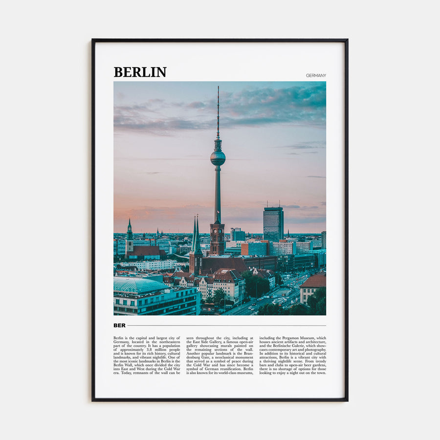 Berlin Travel Color Poster