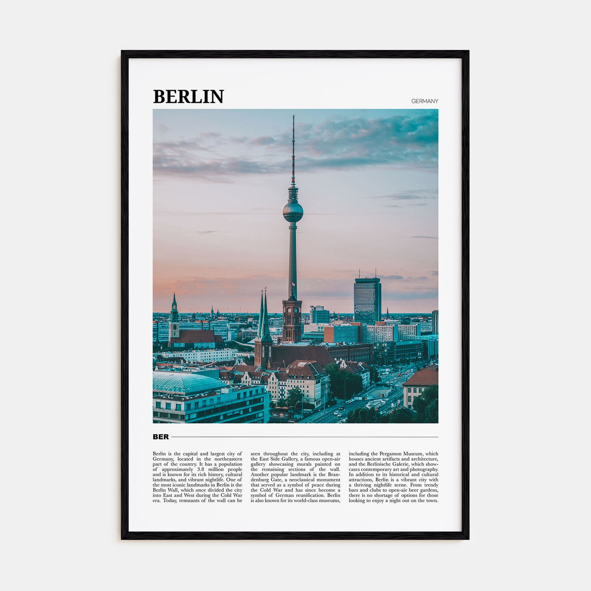 Berlin Travel Color Poster
