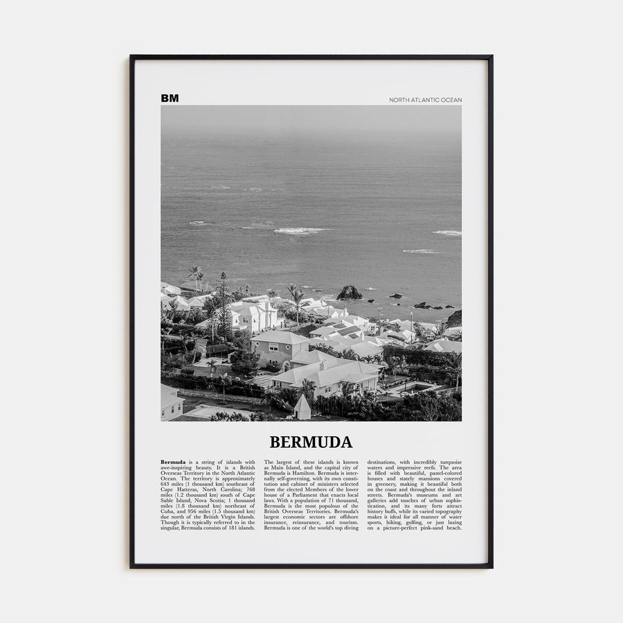 Bermuda Travel B&W Poster