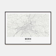 Bern Map Landscape Poster