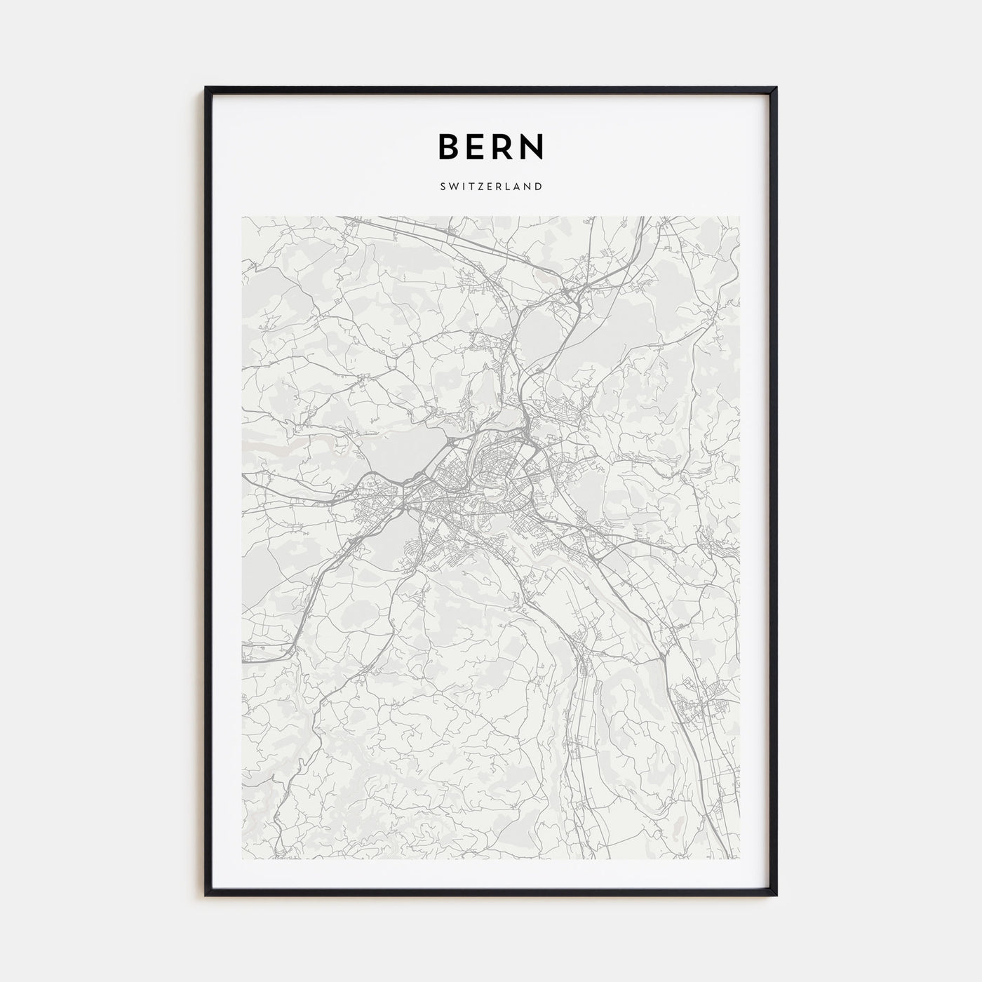Bern Map Portrait Poster