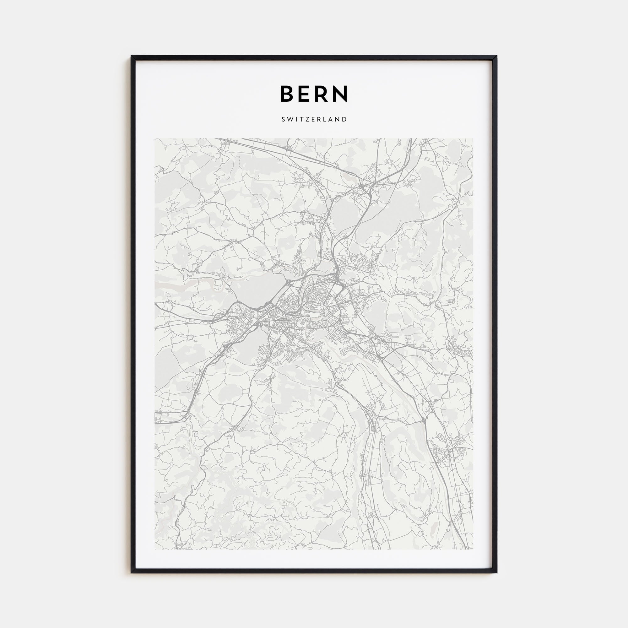 Bern Map Portrait Poster