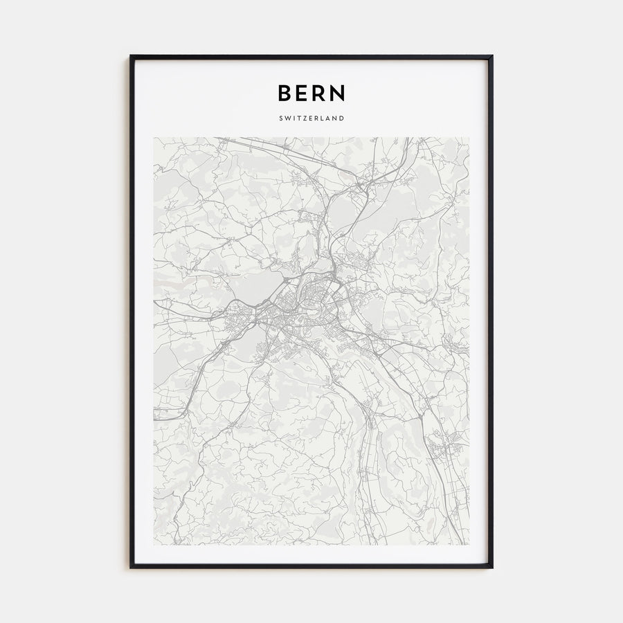 Bern Map Portrait Poster