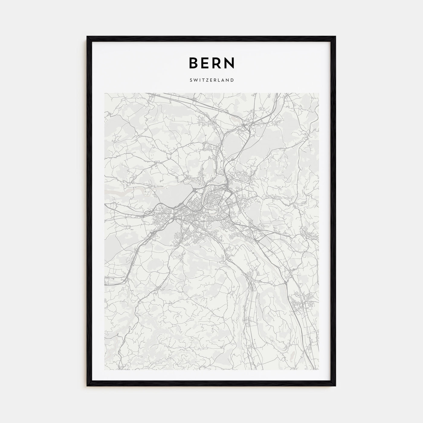 Bern Map Portrait Poster