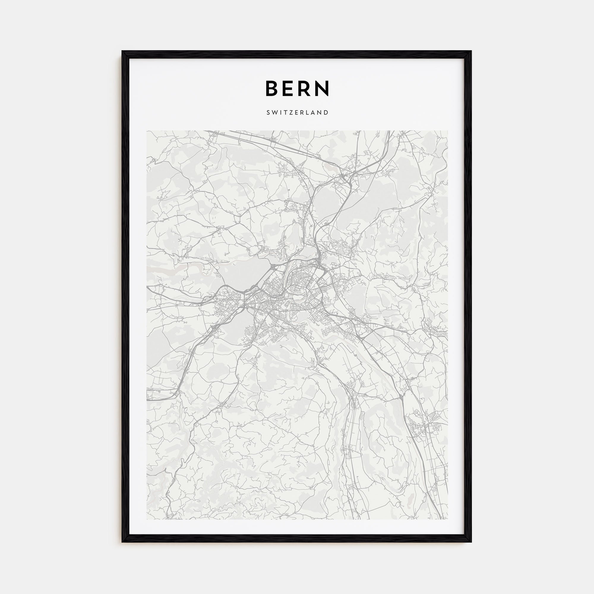 Bern Map Portrait Poster