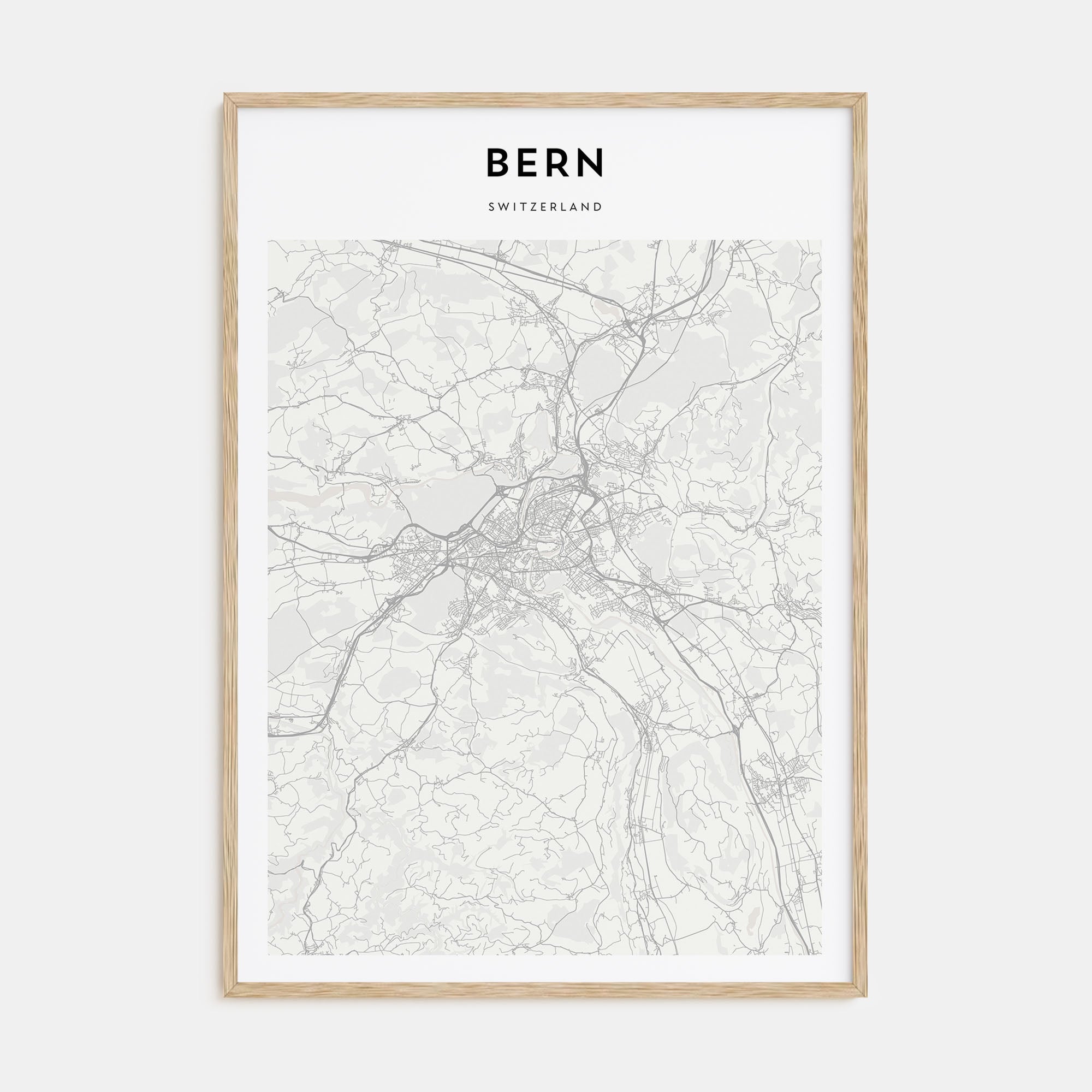Bern Map Portrait Poster