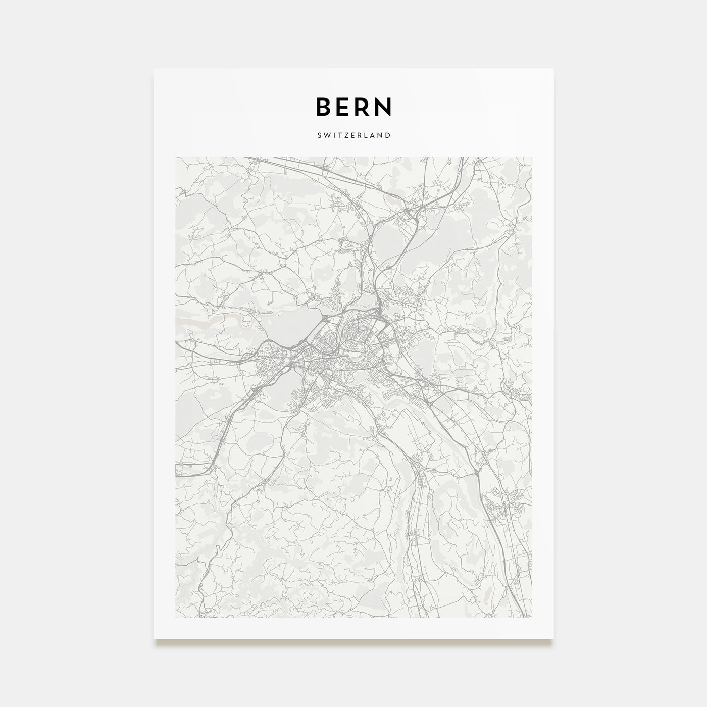 Bern Map Portrait Poster
