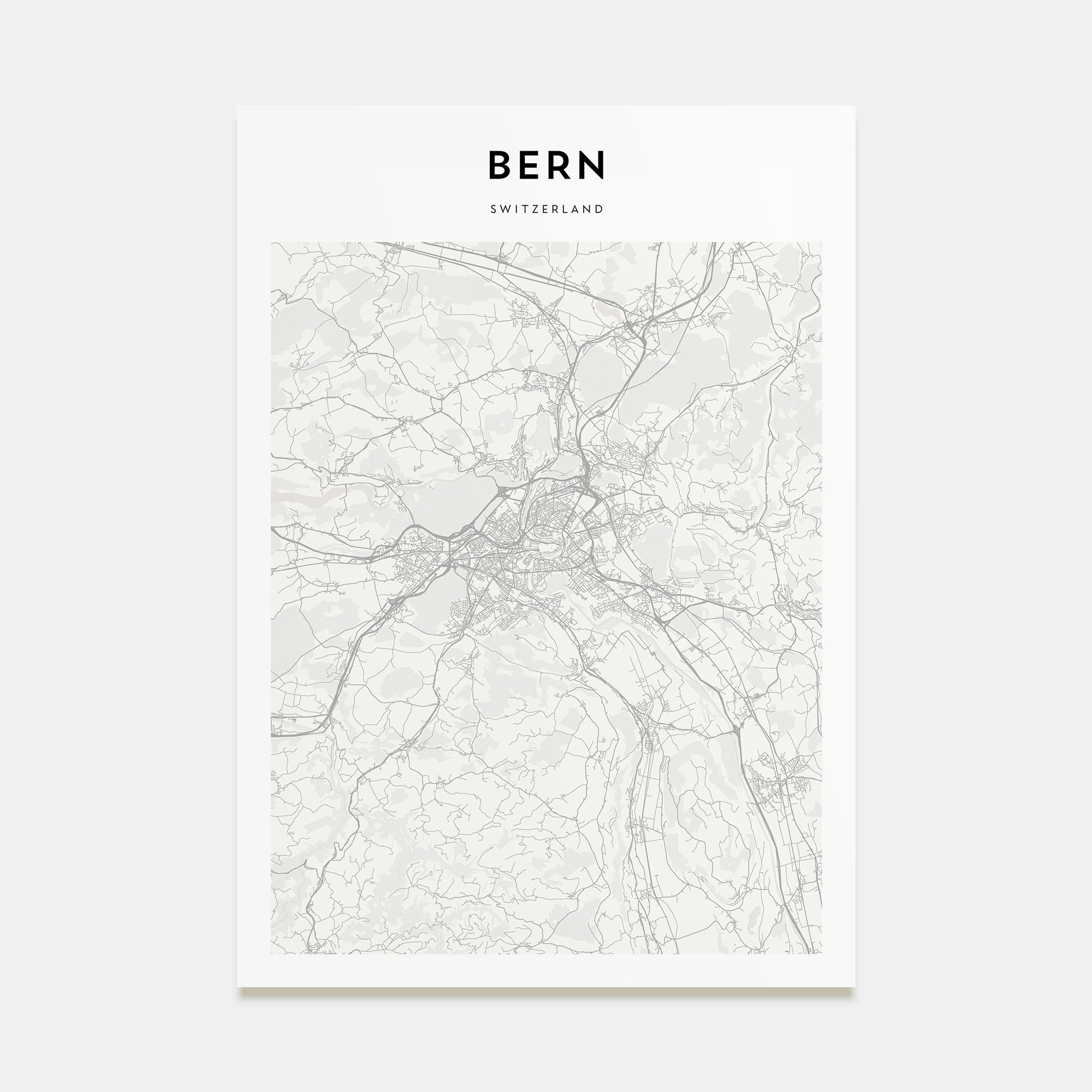 Bern Map Portrait Poster