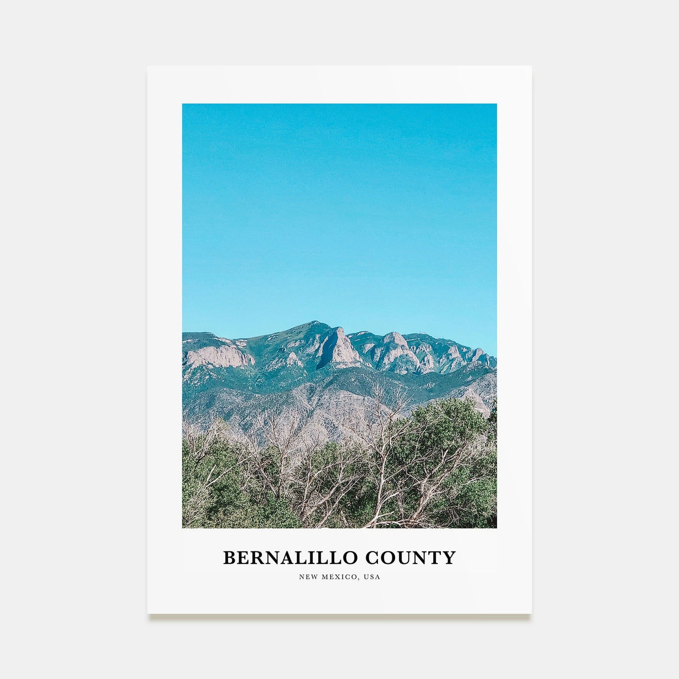 Bernalillo County Portrait Color Poster