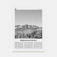 Bernalillo County Travel B&W Poster