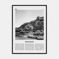 Besançon Travel B&W Poster
