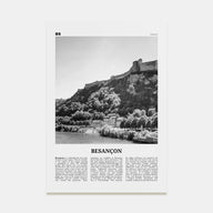 Besançon Travel B&W Poster