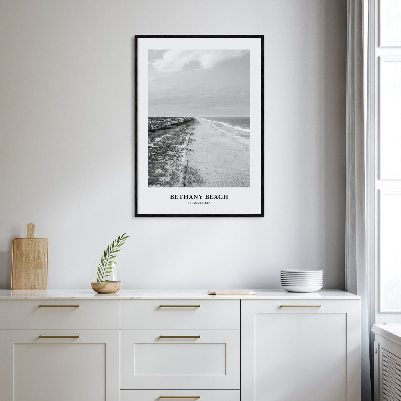 Bethany Beach Portrait B&W Poster
