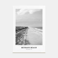 Bethany Beach Portrait B&W Poster