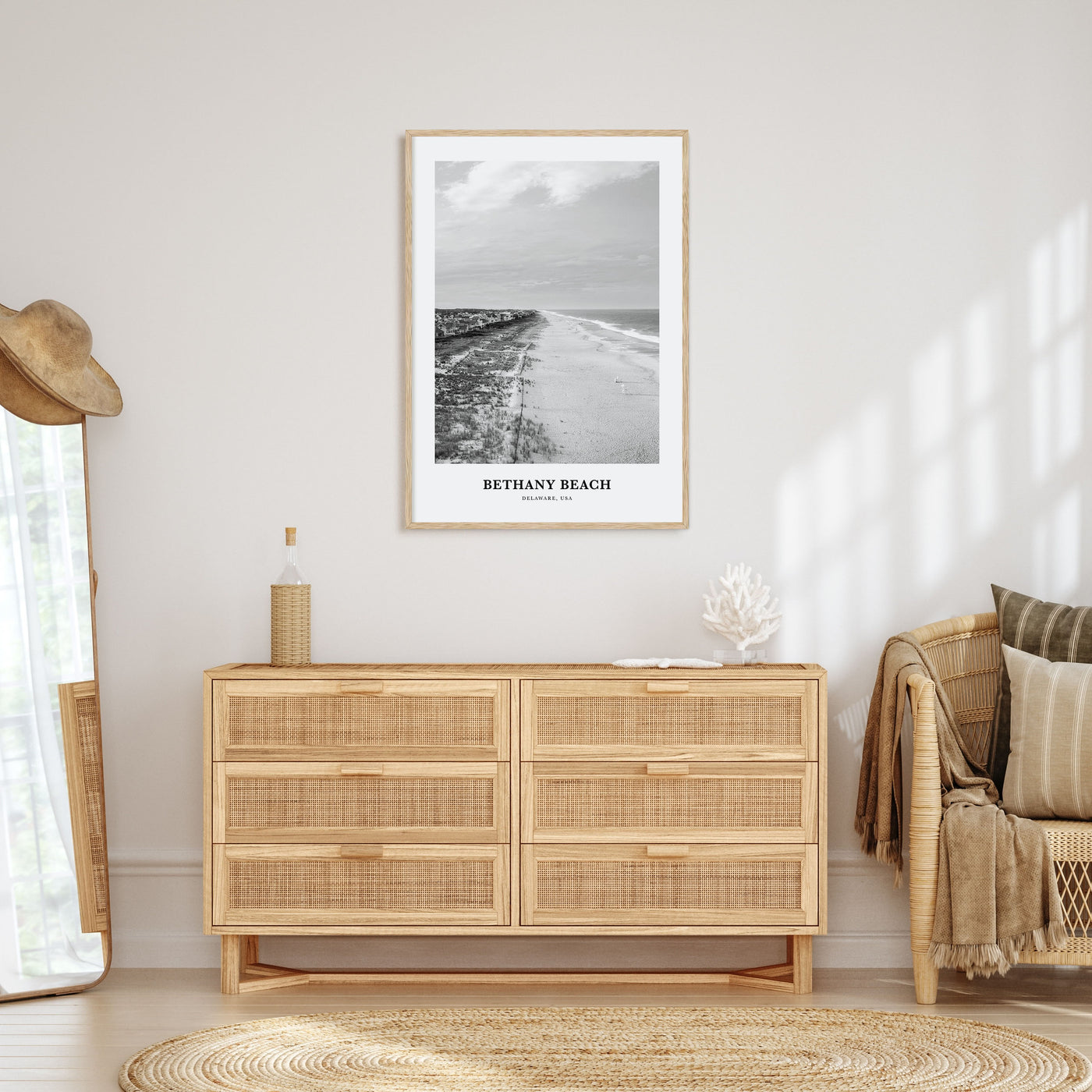 Bethany Beach Portrait B&W Poster