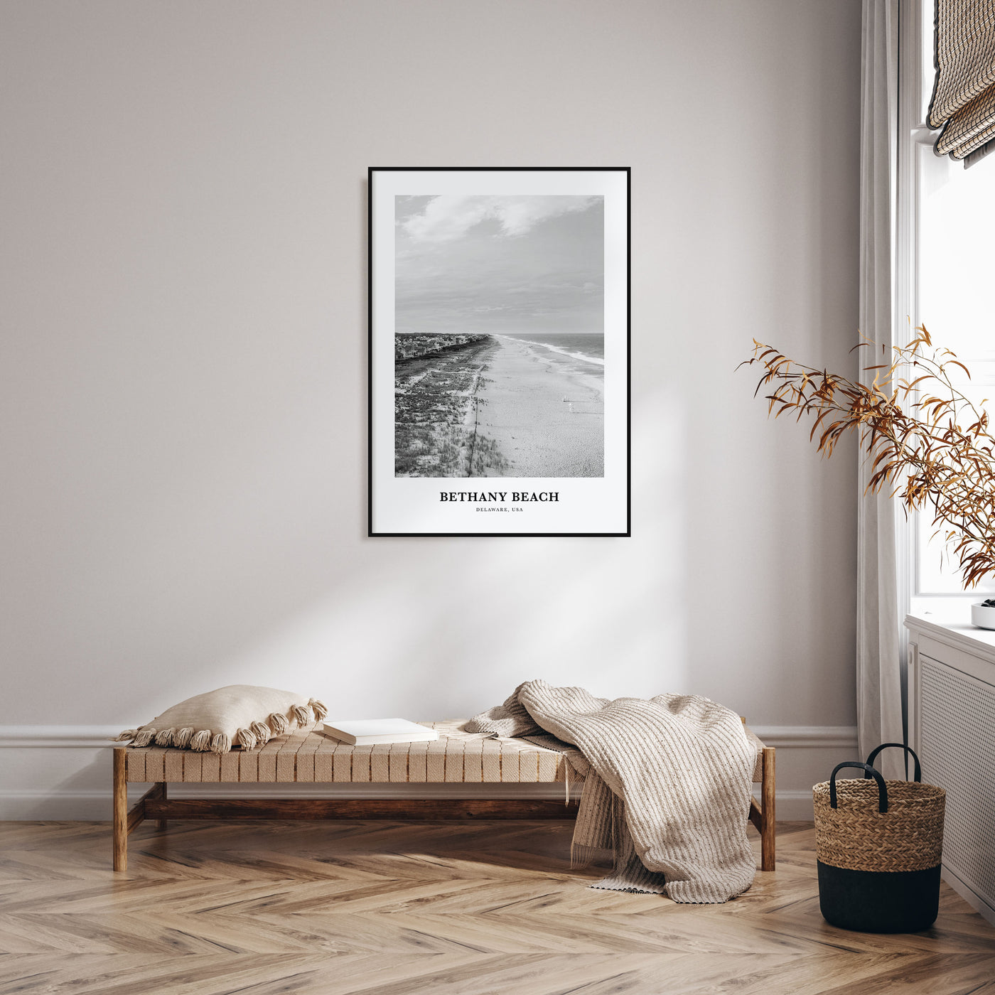 Bethany Beach Portrait B&W Poster