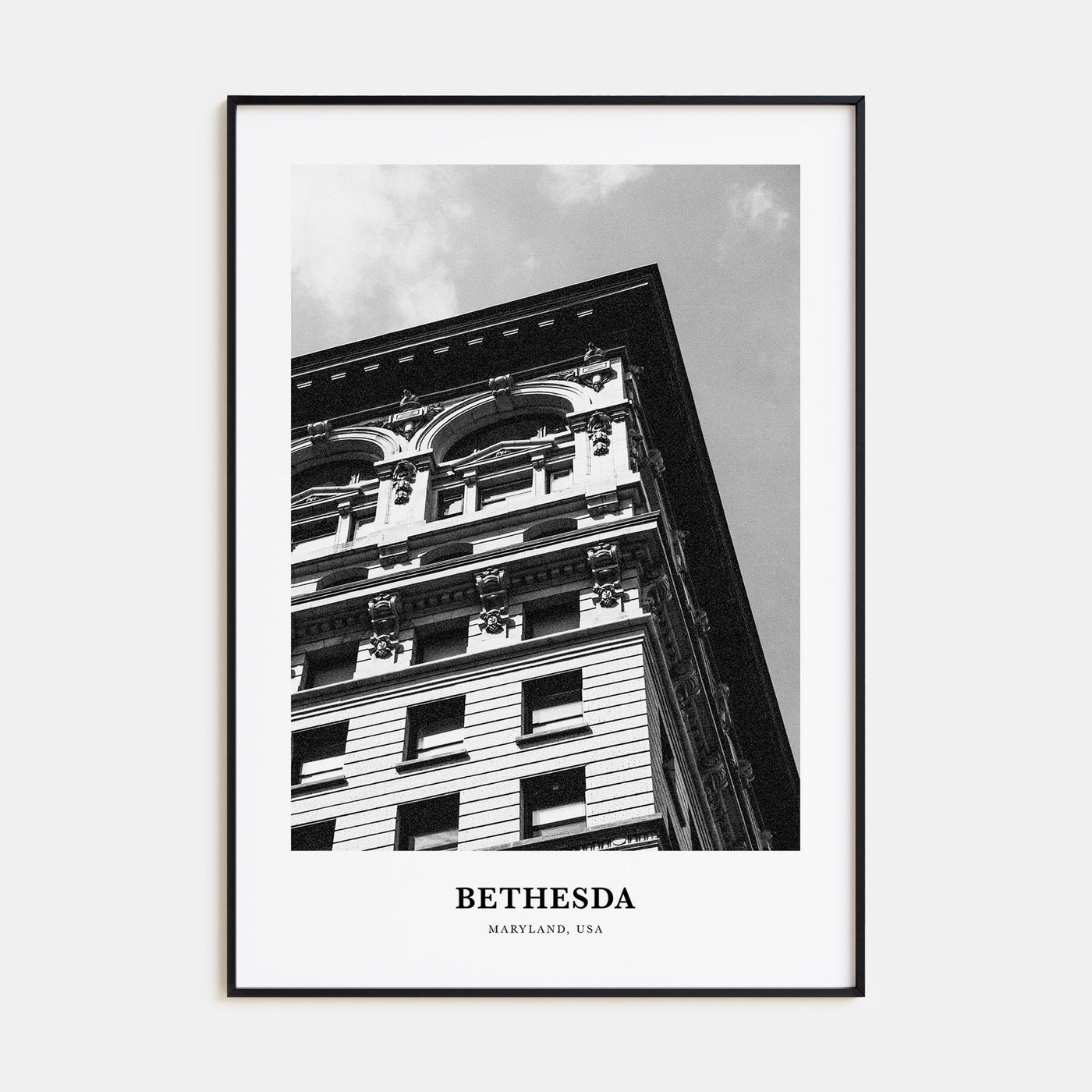 Bethesda Portrait B&W Poster