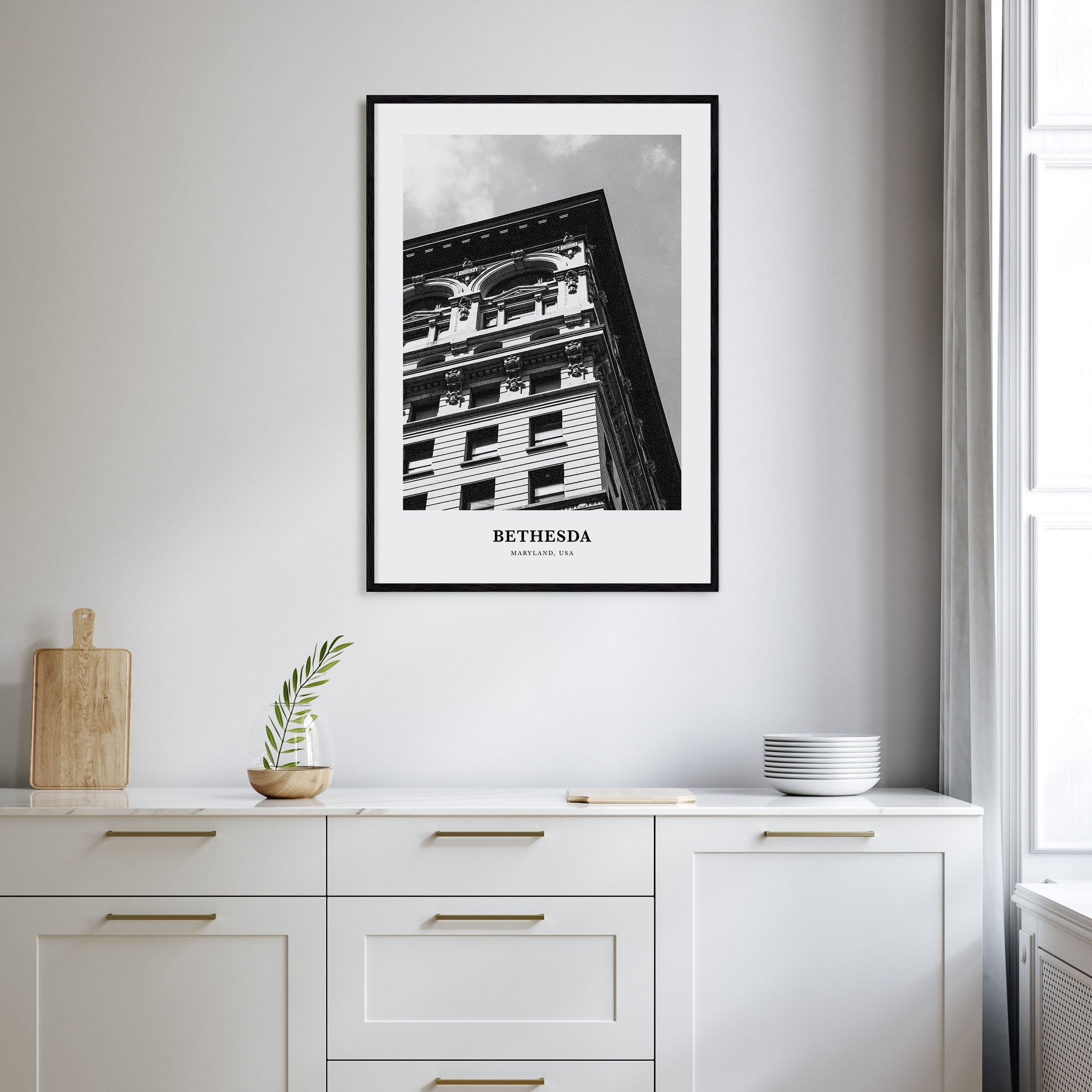 Bethesda Portrait B&W Poster