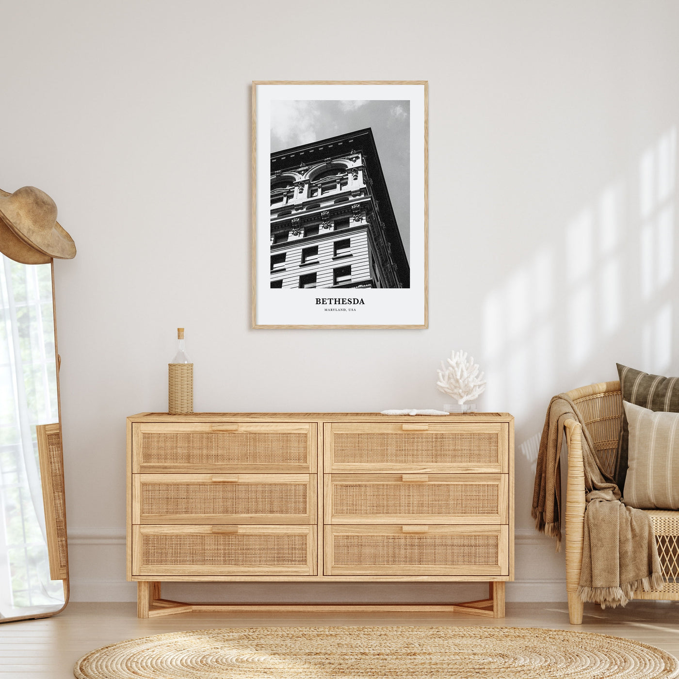 Bethesda Portrait B&W Poster