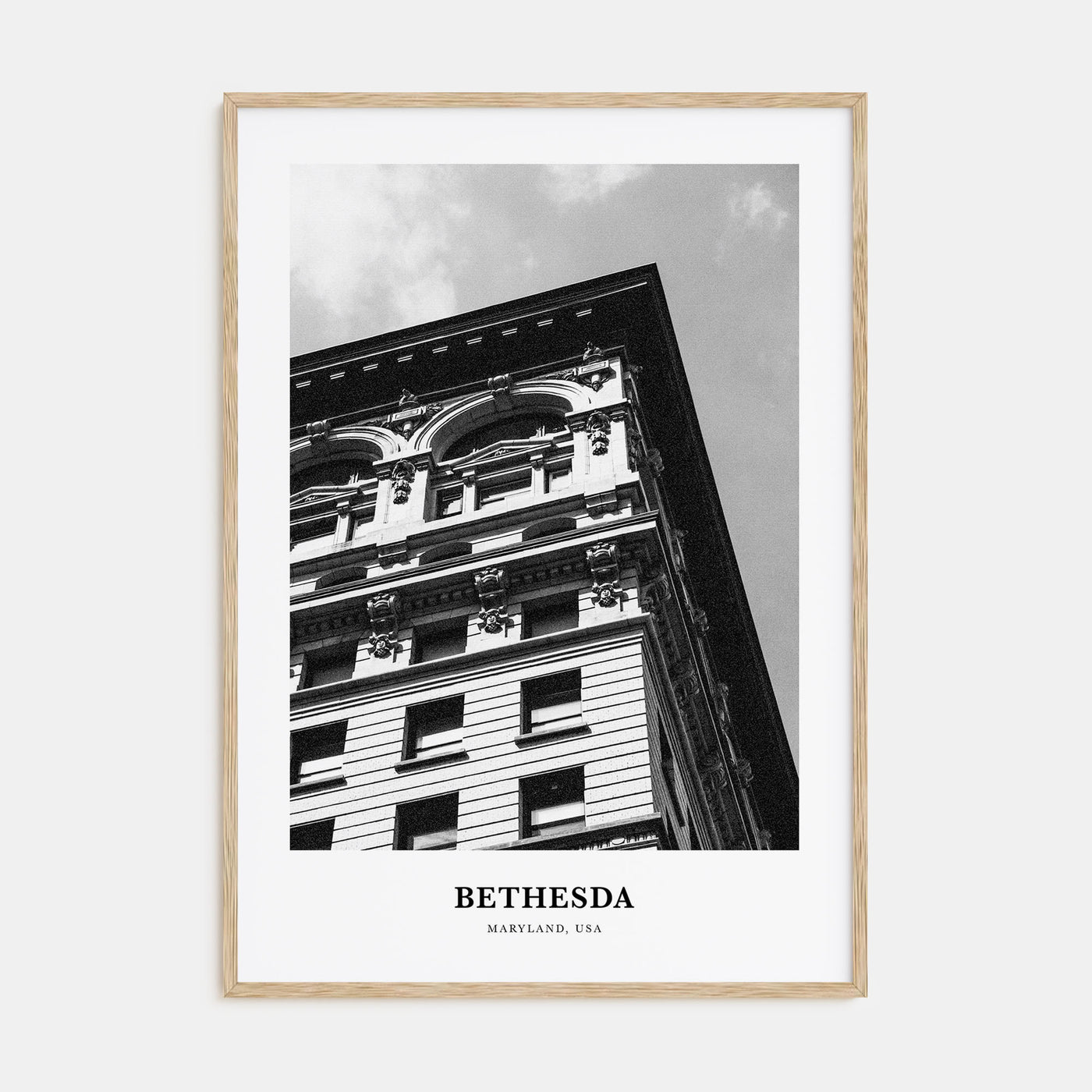 Bethesda Portrait B&W Poster