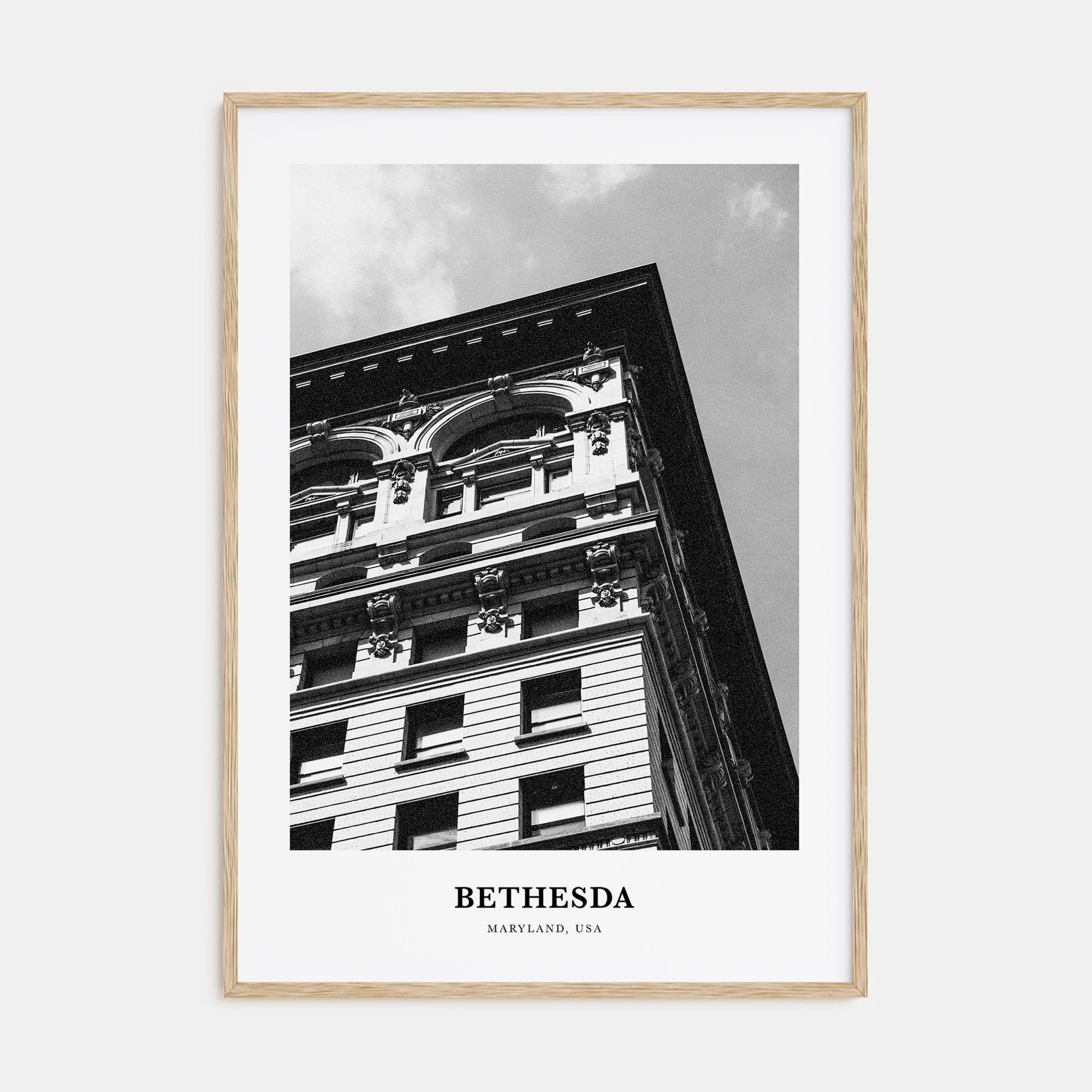 Bethesda Portrait B&W Poster