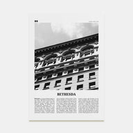 Bethesda Travel B&W Poster