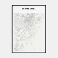 Bethlehem, Palestine Map Portrait Poster