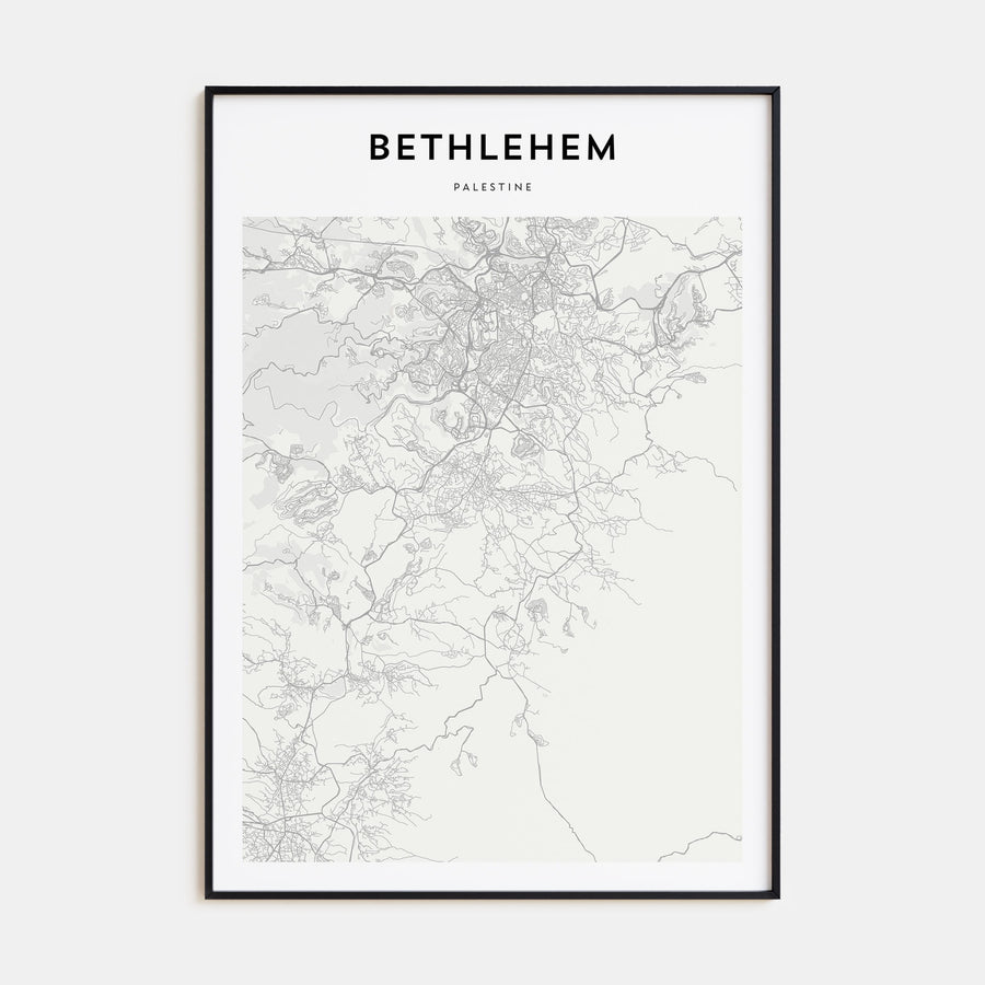 Bethlehem, Palestine Map Portrait Poster