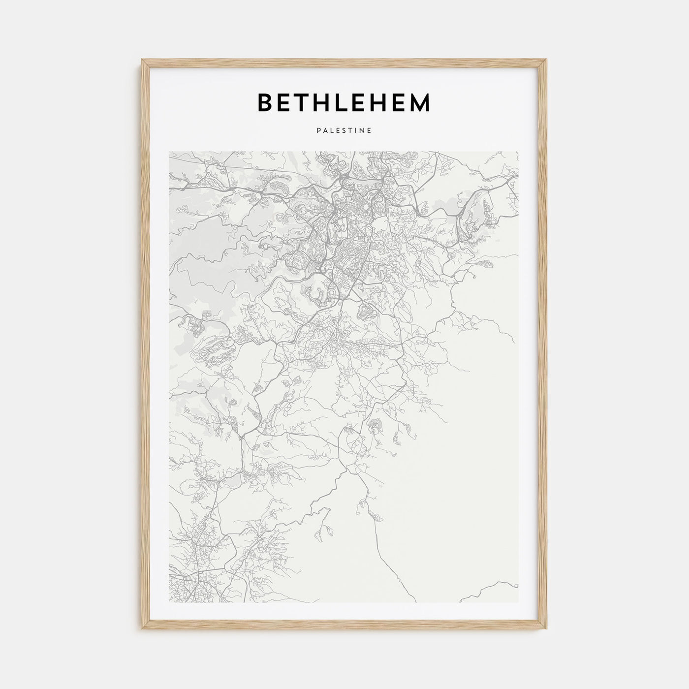 Bethlehem, Palestine Map Portrait Poster