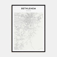Bethlehem, Palestine Map Portrait Poster