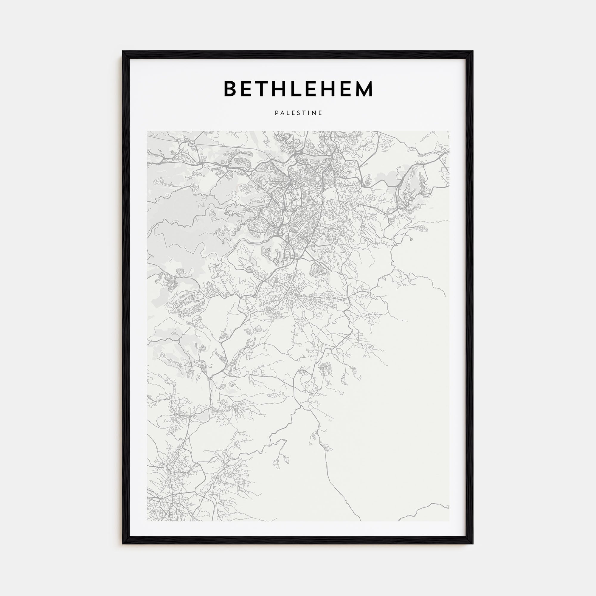 Bethlehem, Palestine Map Portrait Poster