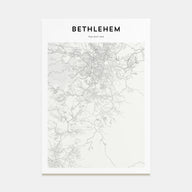 Bethlehem, Palestine Map Portrait Poster