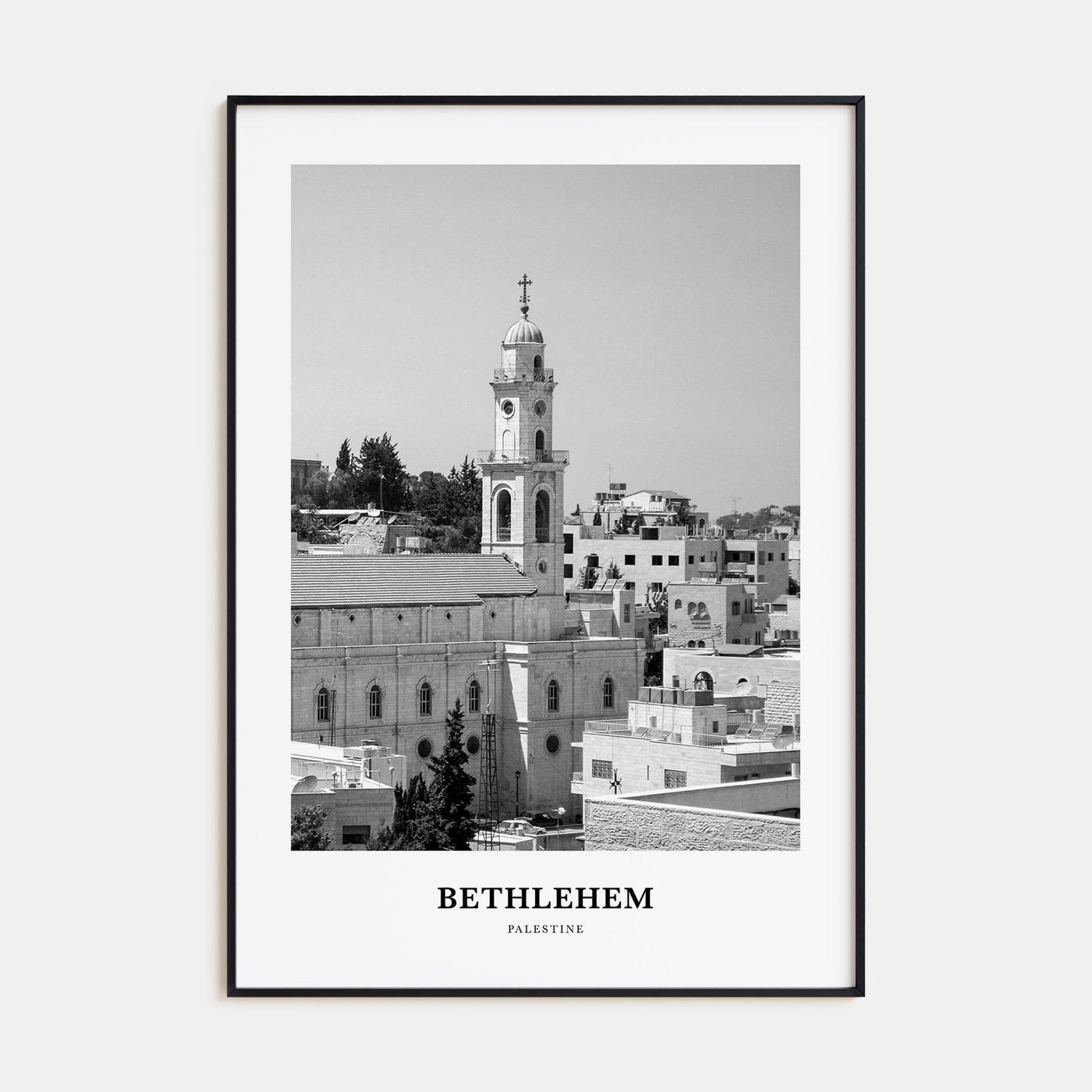 Bethlehem, Palestine Portrait B&W Poster