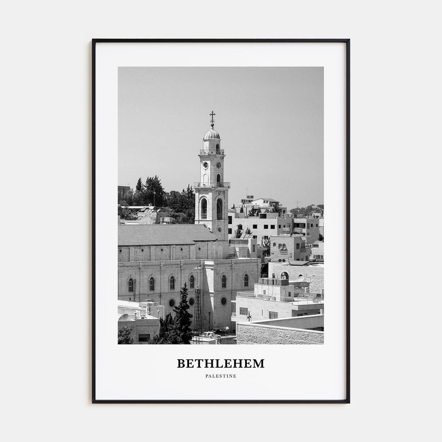 Bethlehem, Palestine Portrait B&W Poster