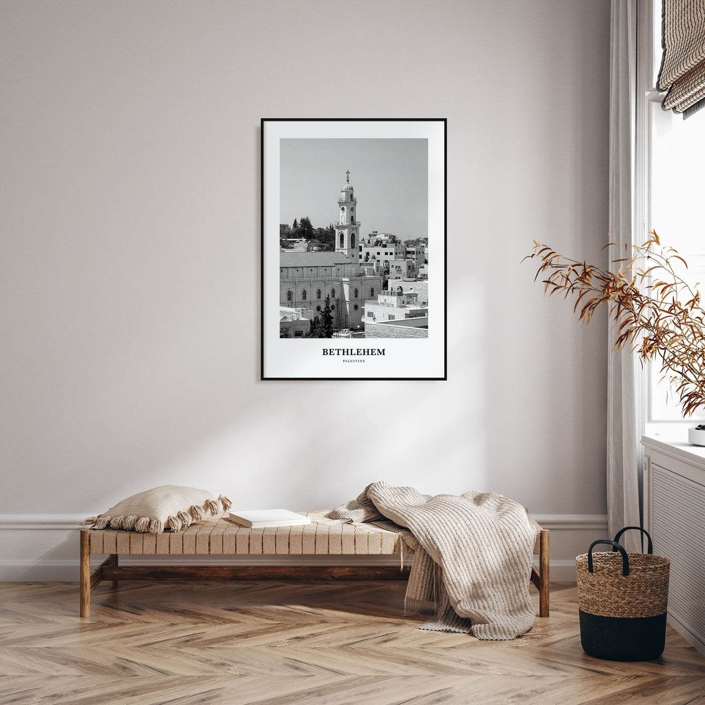 Bethlehem, Palestine Portrait B&W Poster
