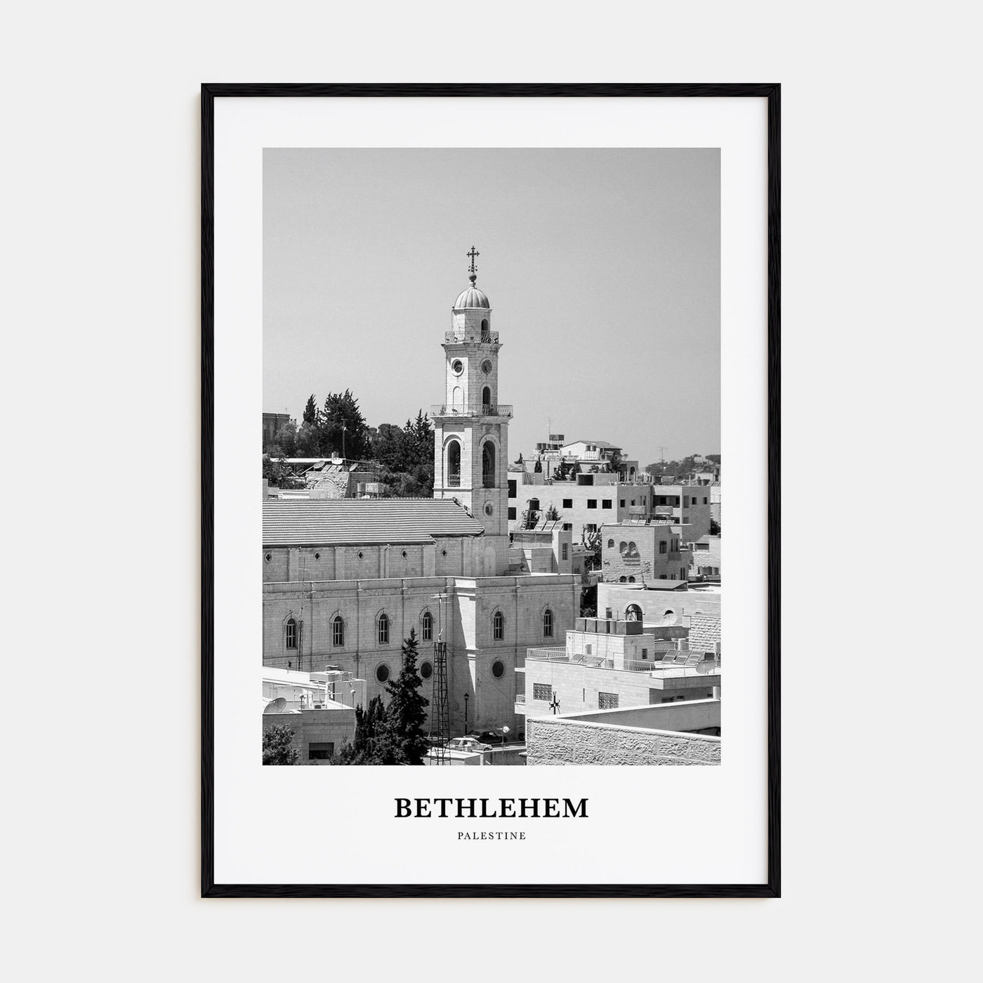 Bethlehem, Palestine Portrait B&W Poster