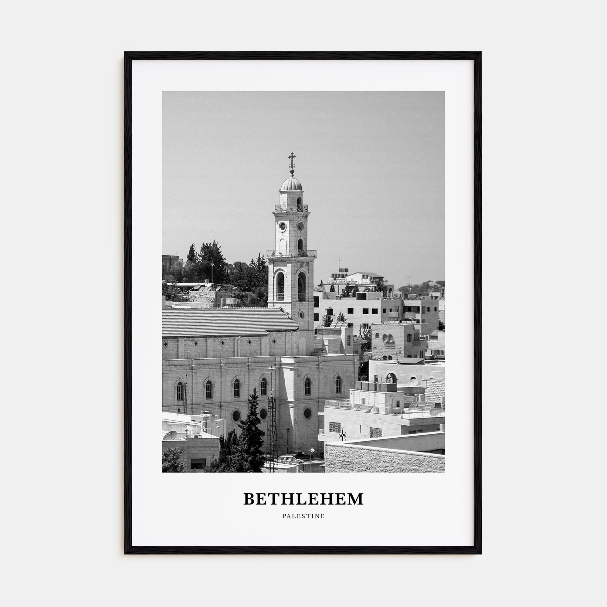 Bethlehem, Palestine Portrait B&W Poster