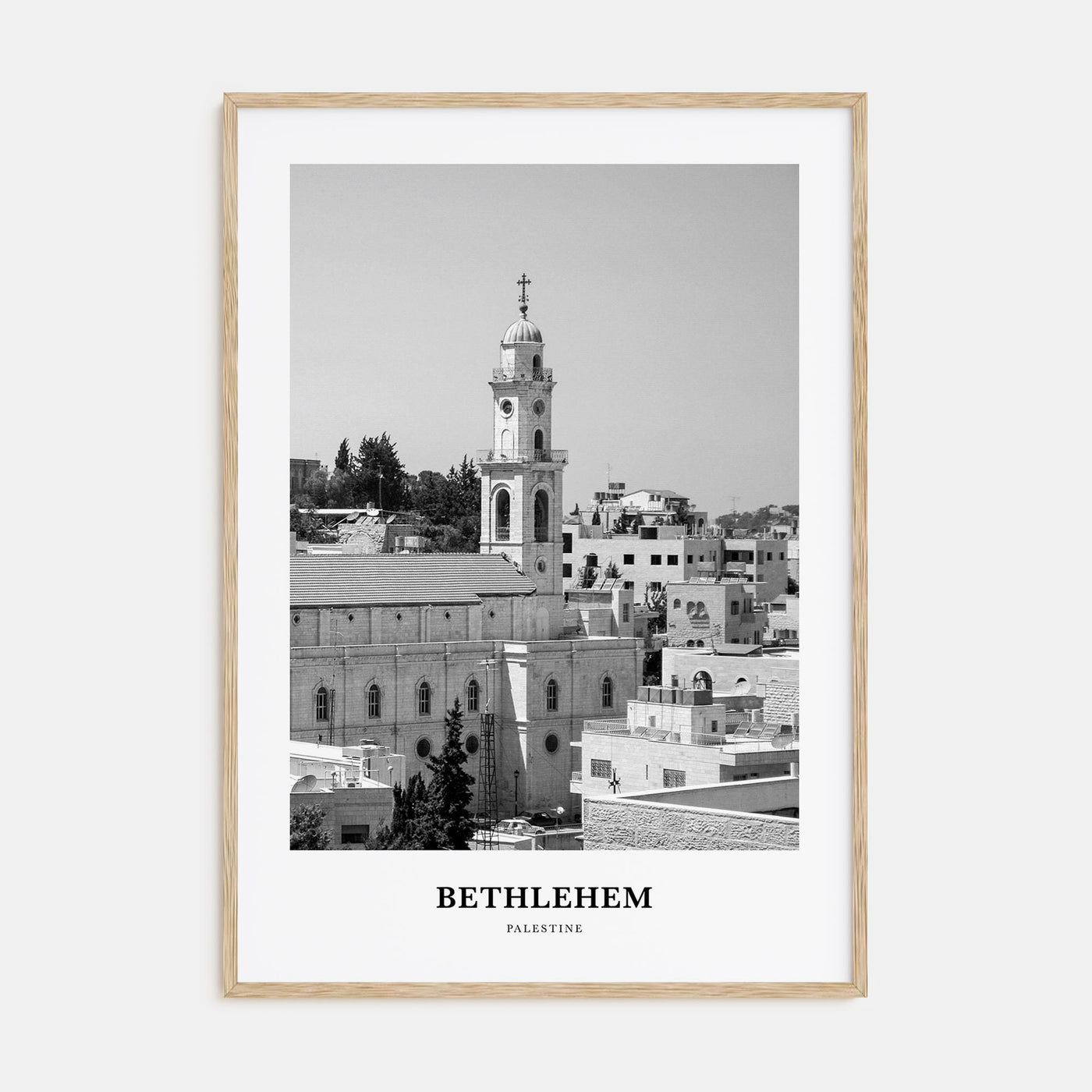 Bethlehem, Palestine Portrait B&W Poster