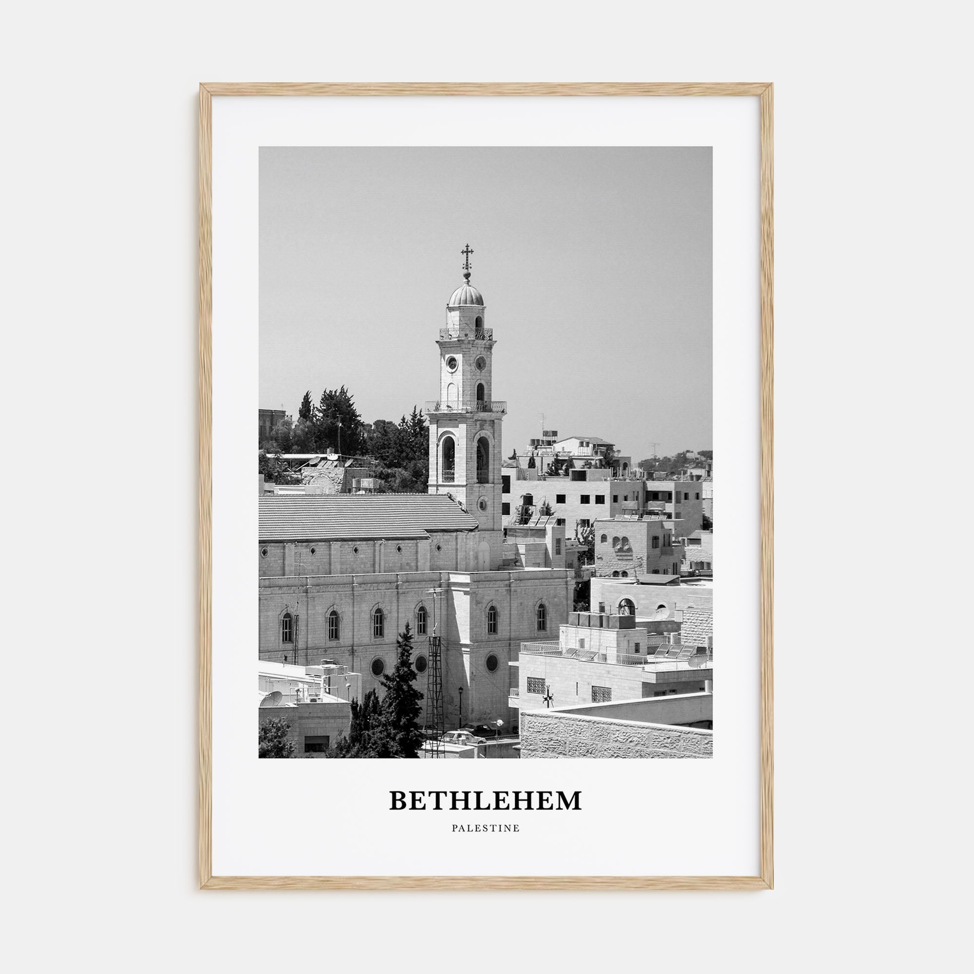 Bethlehem, Palestine Portrait B&W Poster