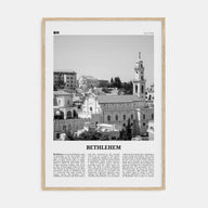 Bethlehem, Palestine Travel B&W Poster