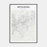 Bethlehem, Pennsylvania Map Portrait Poster