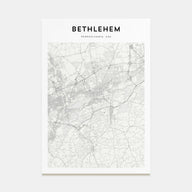 Bethlehem, Pennsylvania Map Portrait Poster