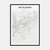 Bethlehem, Pennsylvania Map Portrait Poster