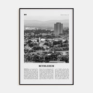 Bethlehem, Pennsylvania Travel B&W Poster
