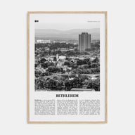 Bethlehem, Pennsylvania Travel B&W Poster