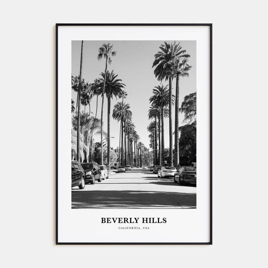Beverly Hills Portrait B&W Poster