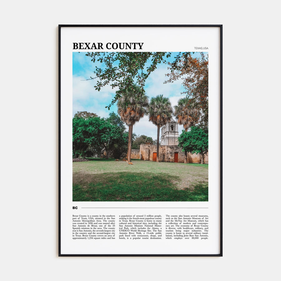 Bexar County Travel Color Poster