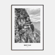 Bhutan Portrait B&W Poster