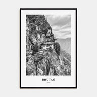 Bhutan Portrait B&W Poster