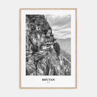 Bhutan Portrait B&W Poster